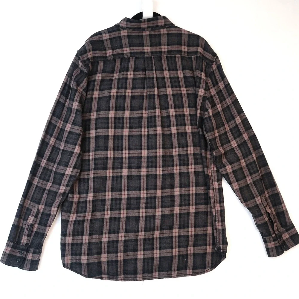 Vans Mens Flannel Shirt‎ XL Classic Fit Plaid Button Up Long Sleeve